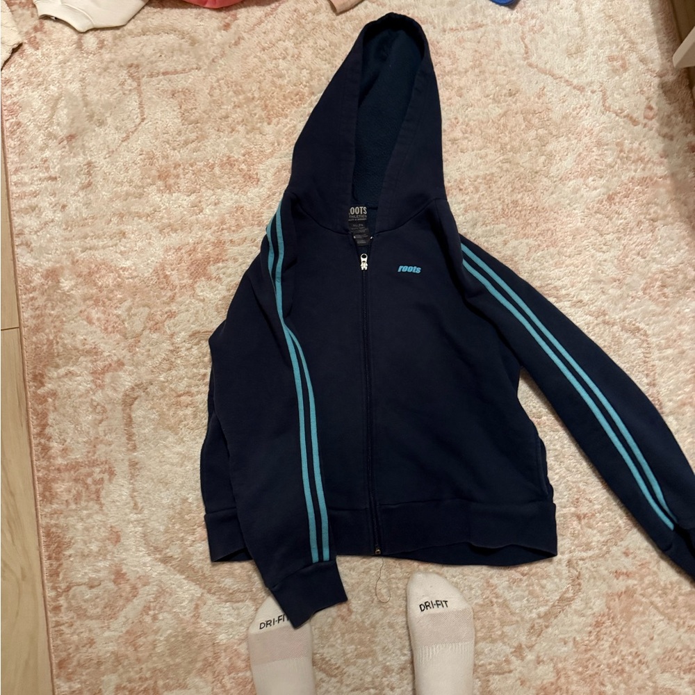 Navy Blue Fila Hoodie Jacket